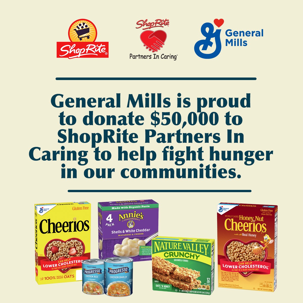 General Mills Donates $50,000 to ShopRite Partners In Caring